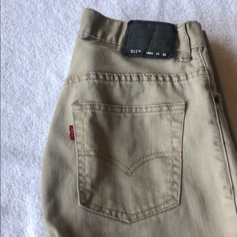 Levi’s 511 slim fit khaki jeans boys 16REG 28x28